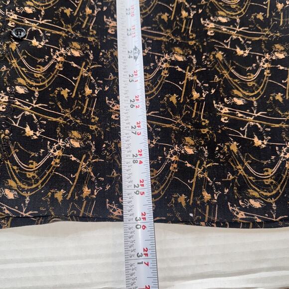 VINTGAE Stacy Adams CLUBBING Shirt Button Up Short Sleeve Black - Men's Size M - Picture 7 of 9